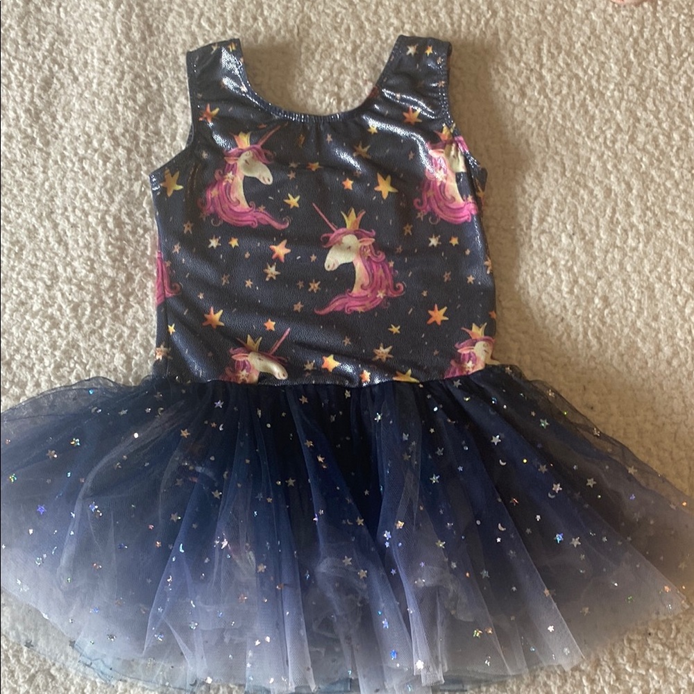 Unicorn Starry Night Girls Tutu Leotard